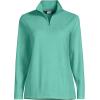 Lands’ End Women’s Embossed Quarter Zip Fleece Pullover(Frosted Green)
