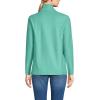 Lands’ End Women’s Embossed Quarter Zip Fleece Pullover(Frosted Green)