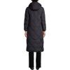Lands’ End Women’s FeatherFree Insulated Diamond Quilted Maxi Coat(Black)