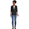 Lands’ End Women’s Fine Gauge Cotton Button Front Blazer Sweater(Black)