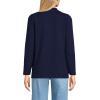 Lands’ End Women’s Fine Gauge Cotton Button Front Blazer Sweater(Deep Sea Navy)
