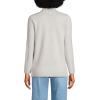 Lands’ End Women’s Fine Gauge Cotton Button Front Blazer Sweater(Light Gray Heather)