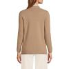 Lands’ End Women’s Fine Gauge Cotton Button Front Blazer Sweater(Vicuna Heather)