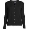 Lands’ End Women’s Fine Gauge Cotton Cardigan Sweater(Black)