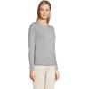 Lands’ End Women’s Fine Gauge Cotton Cardigan Sweater(Gray Heather)