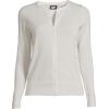 Lands’ End Women’s Fine Gauge Cotton Cardigan Sweater(Ivory)