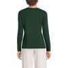 Lands’ End Women’s Fine Gauge Cotton Crewneck Sweater(Tree With Bow/Green)