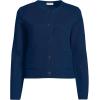 Lands’ End Women’s Fine Gauge Cotton Milano Blazer Sweater(Deep Sea Navy)