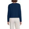 Lands’ End Women’s Fine Gauge Cotton Milano Blazer Sweater(Deep Sea Navy)