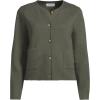 Lands’ End Women’s Fine Gauge Cotton Milano Blazer Sweater(Forest Moss)