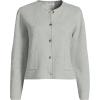 Lands’ End Women’s Fine Gauge Cotton Milano Blazer Sweater(Gray Heather)