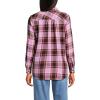 Lands’ End Women’s Flannel Boyfriend Fit Long Sleeve Shirt(Pink Vintage Plaid)