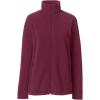 Lands’ End Women’s Full-Zip Mid-Weight Fleece Jacket(Burgundy)