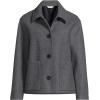 Lands’ End Women’s Heritage Brushed Print Shirt Jacket(Arctic Gray Heather)
