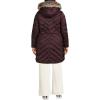 Lands’ End Women’s Insulated Cozy Fleece Lined Primaloft Coat(Midnight Plum)
