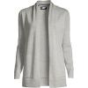 Lands’ End Women’s Long Sleeve Open Long Cardigan Sweater(Gray Heather)