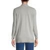 Lands’ End Women’s Long Sleeve Open Long Cardigan Sweater(Gray Heather)
