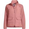 Lands’ End Women’s Mixed Media Sherpa Fleece Jacket(Dark Rose Clay)