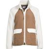 Lands’ End Women’s Mixed Media Sherpa Fleece Jacket(Ivory/Honey Beige)