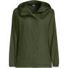 Lands’ End Women’s Packable Water Resistant UPF 50 Windbreaker Jacket(Dark Cilantro Green)