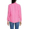 Lands’ End Women’s Pinwale Cord Long Sleeve Shirt(Apple Blossom Classic Stripe)
