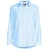 Lands’ End Women’s Pinwale Cord Long Sleeve Shirt(Bermuda Blue Mini Stripe)