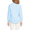 Lands’ End Women’s Pinwale Cord Long Sleeve Shirt(Bermuda Blue Mini Stripe)