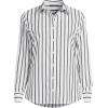 Lands’ End Women’s Pinwale Cord Long Sleeve Shirt(Black Dual Stripe)