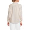 Lands’ End Women’s Pinwale Cord Long Sleeve Shirt(Champagne Quad Stripe)