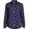 Lands’ End Women’s Pinwale Cord Long Sleeve Shirt(Deep Sea Navy Sailboats)