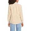 Lands’ End Women’s Pinwale Cord Long Sleeve Shirt(Dijon Gold/White Stripe)