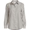 Lands’ End Women’s Pinwale Cord Long Sleeve Shirt(Olive Drab/White Stripe)