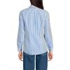 Lands’ End Women’s Pinwale Cord Long Sleeve Shirt(Vibrant Lapis/Ice Blue Stripe)