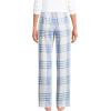 Lands’ End Women’s Print Flannel Pajama Pants(Clear Blue Plaid)