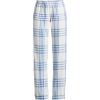 Lands’ End Women’s Print Flannel Pajama Pants(Clear Blue Plaid)