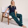 Lands’ End Women’s Print Flannel Pajama Pants(Light Emerald Blackwatch)