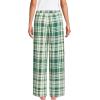 Lands’ End Women’s Print Flannel Pajama Pants(Light Emerald/Pink Plaid)