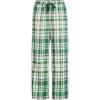 Lands’ End Women’s Print Flannel Pajama Pants(Light Emerald/Pink Plaid)