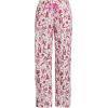 Lands’ End Women’s Print Flannel Pajama Pants(Pink/Red Festive Critters)