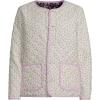 Lands’ End Women’s Quilted Reversible Jacket(Floral/Purple/Ivory)
