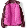 Lands’ End Women’s RainDefense Serious Sweats Quilted Full Zip Jacket(Lush Burgundy)
