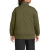 Lands’ End Women’s RainDefense Serious Sweats Quilted Full Zip Jacket(Olive Drab)