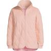Lands’ End Women’s RainDefense Serious Sweats Quilted Full Zip Jacket(Soft Mineral Blush)
