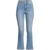 Lands’ End Women’s Recover Denim High Rise Kick Flare Crop Jeans(Beau Blue)