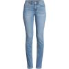Lands’ End Women’s Recover Denim Mid Rise Slim Leg Jeans(Beau Blue)
