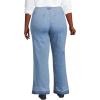 Lands’ End Women’s Recover High Rise Wide Leg Jeans(Hutton Blue Wash Released Hem)
