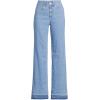 Lands’ End Women’s Recover High Rise Wide Leg Jeans(Hutton Blue Wash Released Hem)