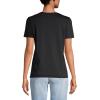 Lands’ End Women’s Relaxed American-Grown Supima Cotton Crew Neck T-Shirt(Black)