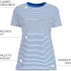 Lands’ End Women’s Relaxed American-Grown Supima Cotton Crew Neck T-Shirt(Cobalt/Ivory Micro Stripe)