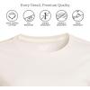 Lands’ End Women’s Relaxed American-Grown Supima Cotton Crew Neck T-Shirt(Fresh Ivory)